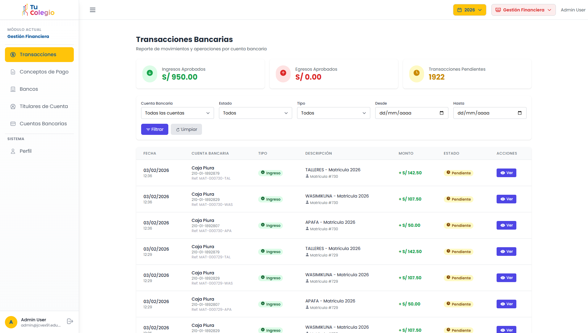 Módulos del Sistema
